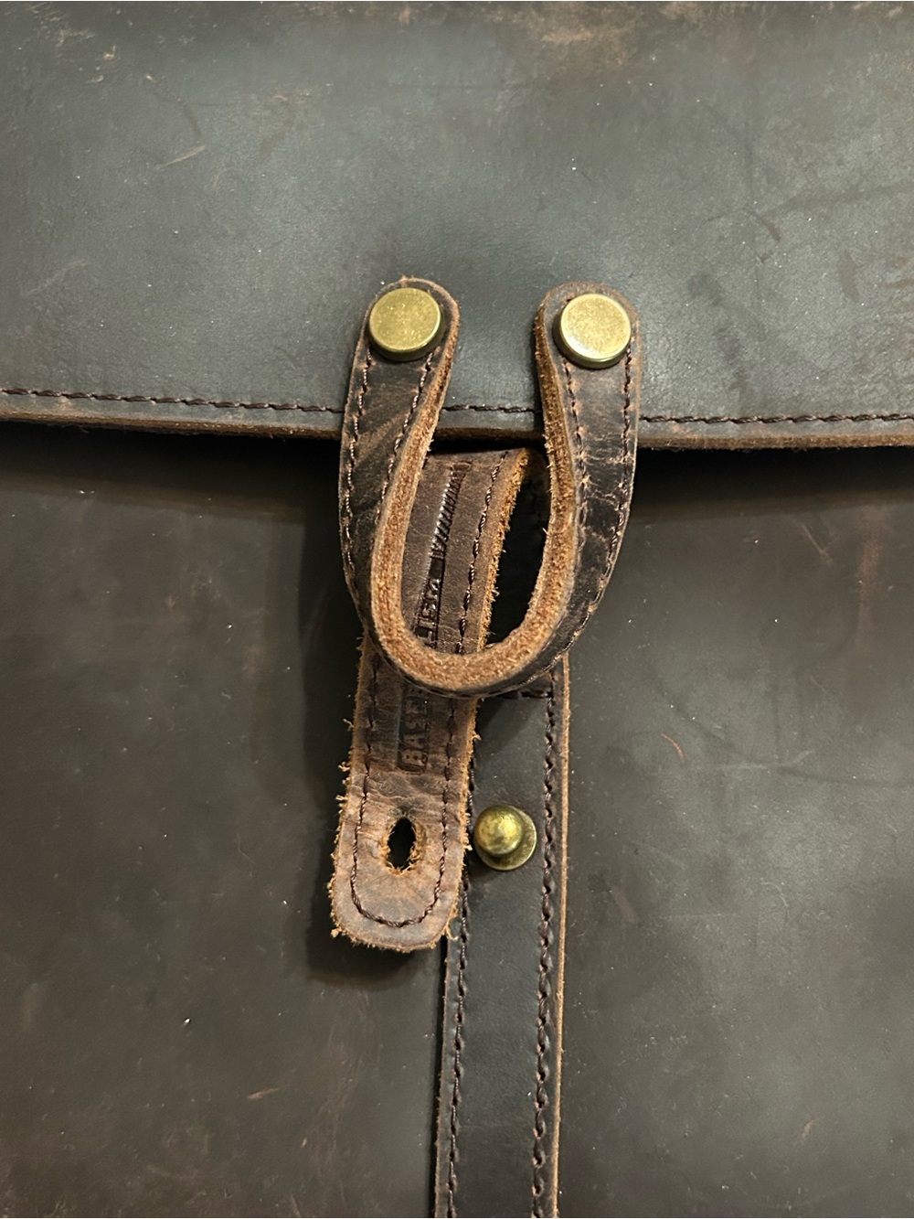 Leather Crossbody Bag in Dark Brown - Classic Women's Shoulder Bag - Picture 6 of 11